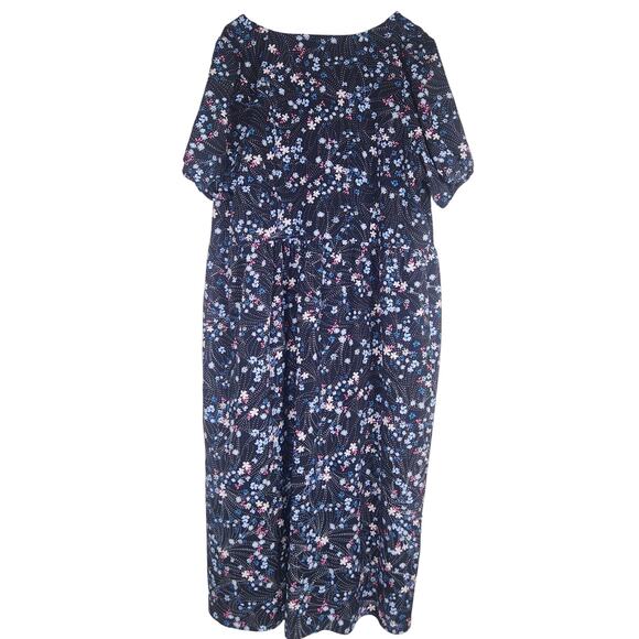 LOFT NWT Pearl Print Mini Floral Puff Sleeve Dress with Slip, XXL - Picture 5 of 11